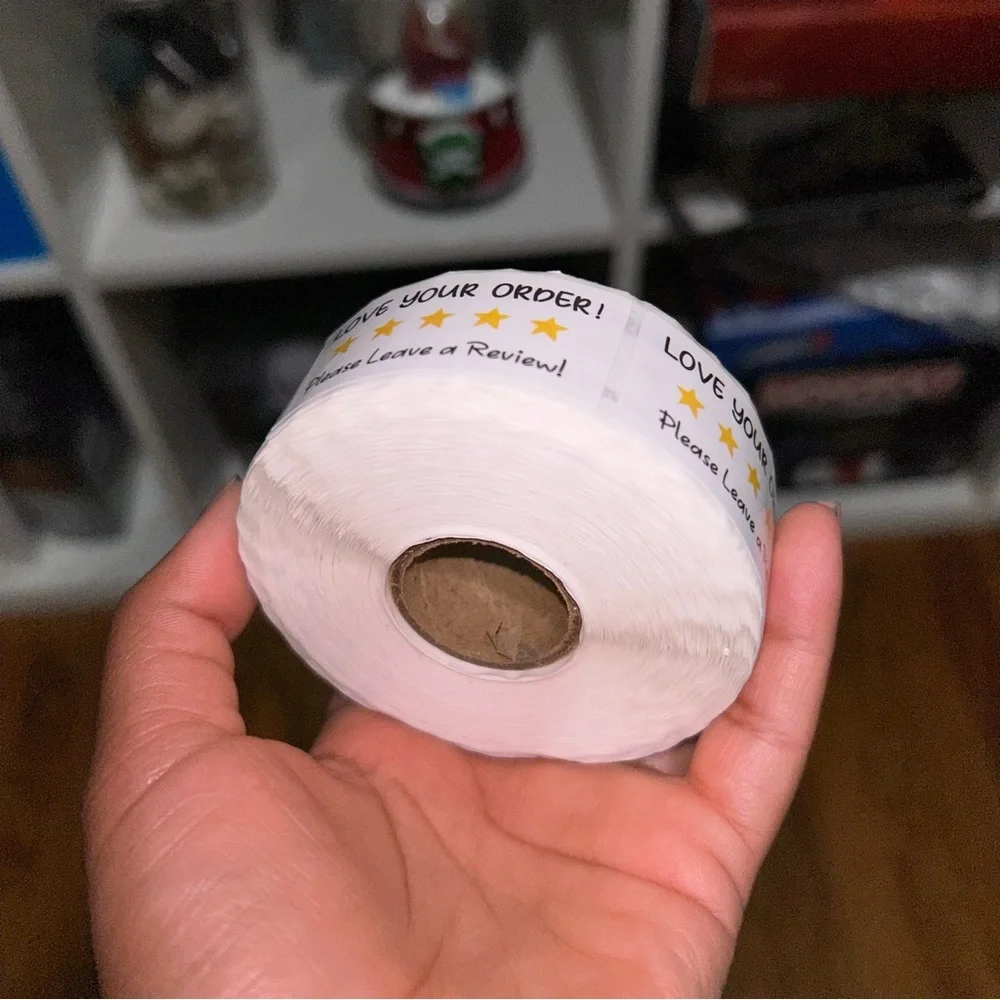 1.5 Inch Please Leave a Review Star Stickers (500pcs)